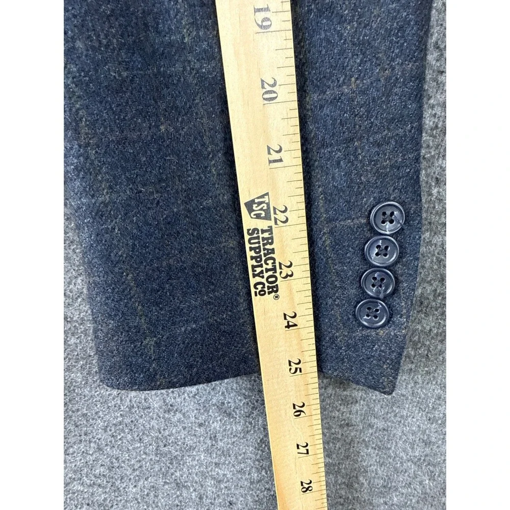 Pronto Uomo Mens 42R Blazer Wool Cashmere Luxury Fabric Made in Italy Plaid Gray